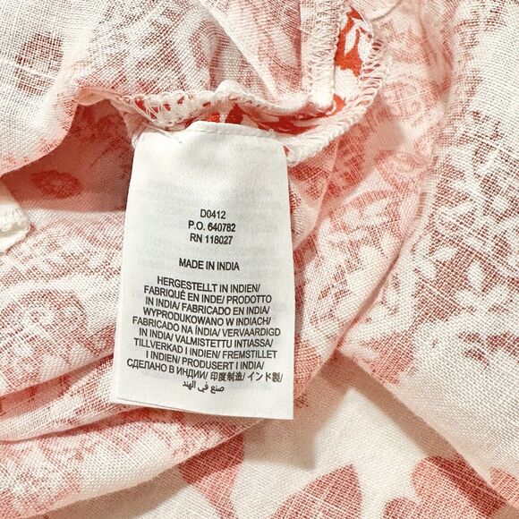 Boden Linen Halter Neck Cutout Column Dress Fire Orange White Size 2 NWT - Picture 12 of 16